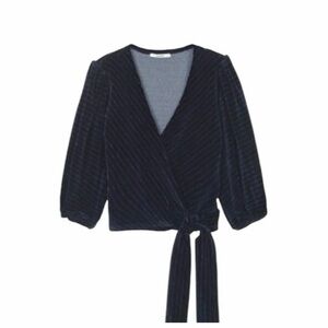 Ganni Women's Blue Blouse - Size Small